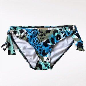 Beach House Animal Print Bikini Bottom Side Tie Swim Size 6